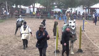 Jousting  3rd Session Harry Bouchard is again unhorsed by Charlie Andrews Sherwood Forest Faire [upl. by Stilla485]