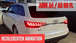 Audi A4 A5 B9 FL Heckleuchten Animation freischalten RS Animation codieren [upl. by Perice]