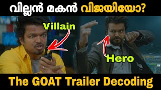 The GOAT Trailer Hidden Details  Thalapathy Vijay  Movie Mania Malayalam [upl. by Acinorev401]