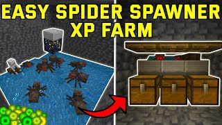 EASY Spider Spawner XP Farm Bedrock 121 BedrockMcpePs4Xbox [upl. by Gainor]