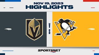 NHL Highlights  Golden Knights vs Penguins  November 19 2023 [upl. by Waly]