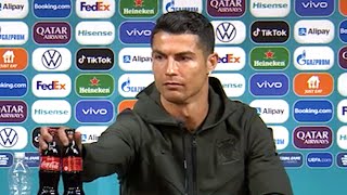 Cristiano Ronaldo  Hungary v Portugal  PreMatch Press Conference Removes CocaCola  Euro 2020 [upl. by Furiya877]