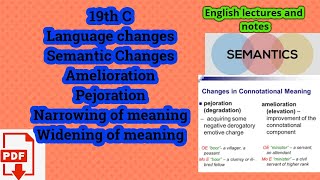 Semantic changes Amelioration vs Pejoration  Difference between Amelioration and Pejoration [upl. by Ahsuas]