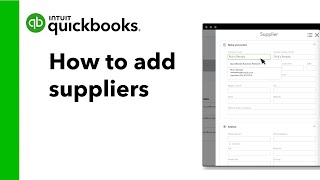 How to add suppliers to QuickBooks Online [upl. by Ahseinat]