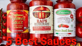 Top 5 Pasta Sauce Brands  Best 5 Pasta Sauces in a Jar [upl. by Norman]