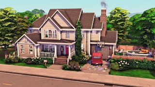 Realistic Suburban Family Home  The Sims 4 Speed Build [upl. by Lunt]