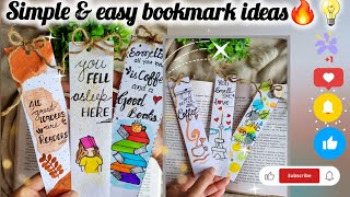 Simple amp Easy DIY Bookmarks🔥😱 bookmark booklover viral youtube diy craft idea painting art [upl. by Byrne]