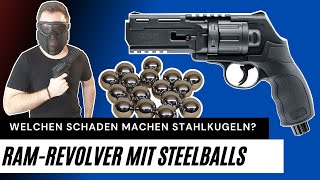 RAMRevolver Umarex HDR 50 im Schusstest mit Steelballs [upl. by Mallina425]