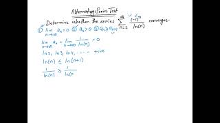 Alternating series test example 2 [upl. by Osicnarf788]