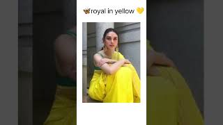 🦋💞Royal look in yellow 💛 who is more beautifulbollywood newtrending [upl. by Notrab]