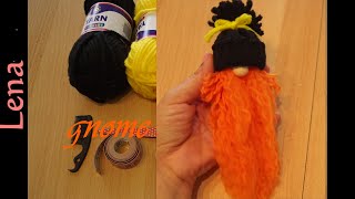 𝗠𝗮𝗰𝗿𝗮𝗺𝗲 with 𝗟𝗲𝗻𝗮 🎅 Akryl Garn Wichtel 🎅Yarn Gnome Fall Decor without glue 🎅 макраме гном [upl. by Ori]