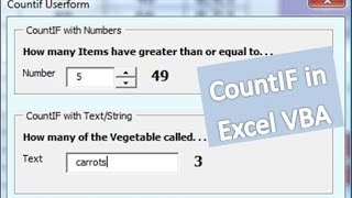 CountIF Excel VBA [upl. by Inaj]