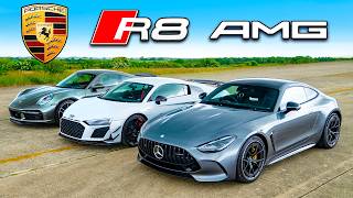 New AMG GT 63 v R8 GT v 911 Turbo DRAG RACE [upl. by Idissak154]