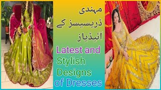 Latest Mehndi Dresses Ideas 2024Mehndi Bride Dress Designs Ideas 2024 Mehndi Dress Designs 2024 [upl. by Cohdwell429]