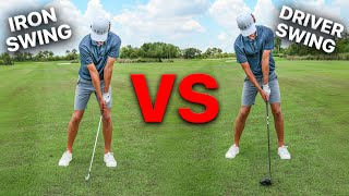 Iron Swing Vs Driver Swing The Difference [upl. by Xever620]