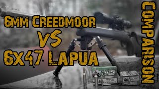 6mm Creedmoor vs 6x47 Lapua Cartridge Comparison [upl. by Roon376]