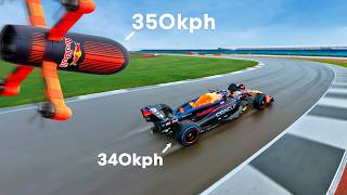 Worlds Fastest Camera Drone Vs F1 Car ft Max Verstappen [upl. by Anaeg]