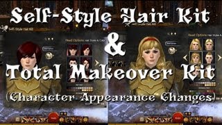 Guild Wars 2  SelfStyle Hair Kit amp Total Makeover Kit Appearance Changes [upl. by Eillat]