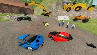 Campers Dig up Hidden Racecars  Farming Simulator 22 [upl. by Rhys]