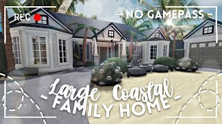 roblox bloxburg  ☀️ no gamepass large coastal family roleplay house ꒰ exterior build ꒱  itapixca [upl. by Christensen608]