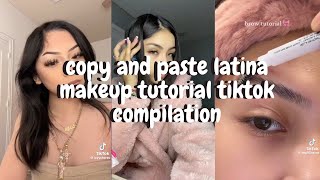 copy and paste latina makeup tutorial tiktok compilationpt6 [upl. by Carnes]