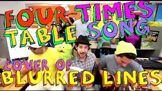 Four Times Table Song Blurred Lines Cover with Classroom Instruments [upl. by Ikkaj525]