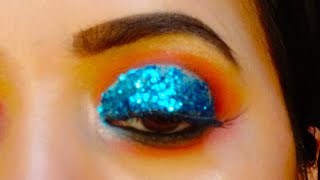 5 Minute Glitter Eye Makeup  Step By Step Tutorial  NEEEU KAMBOJ [upl. by Nylireg628]