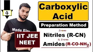 L4 Carboxylic Acid Prep by Nitriles amp Amides  NEET JEE  By Arvind Arora [upl. by Petite]