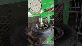 Car Tires Explode Under 150 Ton Hydraulic Press 💥🚗 hydraulicpress tireexplosion satisfying [upl. by Ayaet]