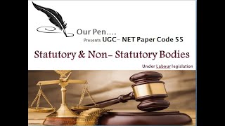 Statutory body amp Non Statutory Body UGC NET Paper 55 [upl. by Enortna]