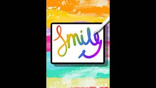 How to make rainbow text in Procreate procreate drawing digital art easydrawing picture [upl. by Claude]