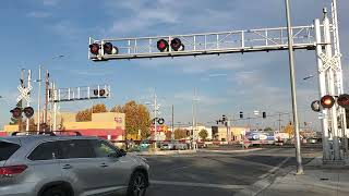 Amtrak California San Joaquin train 714 passing McKinley Ave Fresno ca [upl. by Ahseinet]