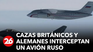 Aviones de combate alemanes y británicos trabajaron en colaboración tras interceptar avión ruso [upl. by Yeltrab]