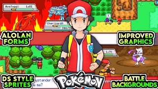 Pokemon GBA ROM Hack with NDSstyle Graphics Tilesets All Alolan Forms Hard Gym Battles and More [upl. by Grof]