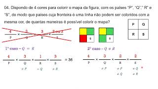 1o ano  Princípio fundamental da contagem  Questão 04 [upl. by Suirauqram451]