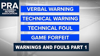 Pickleball Referee Warnings amp Fouls Overview [upl. by Enytsirk761]