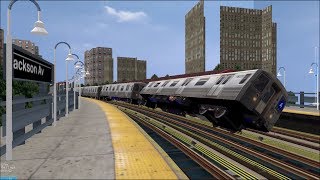 OpenBVE HD Troll NYC Subway 100 MPH Tilting R68s On The 5 Express Train White Plains Road [upl. by Atener]