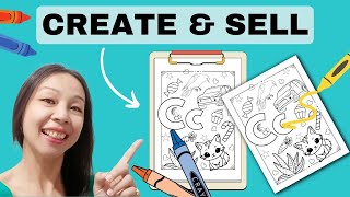 Learn How to CREATE and SELL Stunning Printable Coloring Pages  Easy Canva Tutorial [upl. by Babb909]