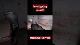 INSANE PARANORMAL EVIDENCE  Most HAUNTED PRISON ALONE scary shorts [upl. by Siuqaj367]