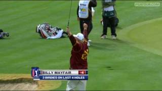 Shot of the Day Billy Mayfair plays to the crowd on the 16th hole at TPC Scottsdale [upl. by Evey332]