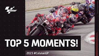 Top 5 MotoGP™ Moments 😮  2023 CatalanGP [upl. by Edme378]