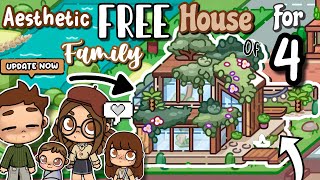 Aesthetic FREE NATURAL CHIC HOUSE MAKER Family of 4🧺AVATAR WORLD House Ideas NEW UPDATE House Design [upl. by Nojad]