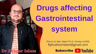 Drugs acting on Gastrointestinal system [upl. by Nonnaehr]