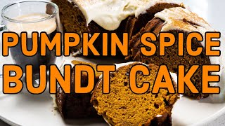 Pumpkin Spice Bundt Cake w Cream Cheese Icing  Perfect for Thanksgiving [upl. by Lleddaw]