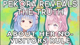 hololive Pekora Explains The Reason of NoGuests Rule in Her House [upl. by Nytnerb]