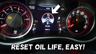 HOW TO RESET OIL LIGHT LIFE ON DODGE CHALLENGER 2014 2015 2016 2017 2018 2019 2020 2021 2022 2023 20 [upl. by Hanafee]