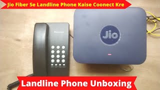 Land line Phone Unboxing  Jio Fiber Se Landline Phone Kaise Coonect Kre  Swipro Tech [upl. by Adnarahs]