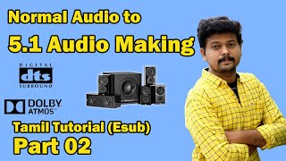 How to Create 51 Surround Sound with Normal Audio  Manual Methods  2021  Part 02 [upl. by Ailil]