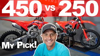 Honda CRF250RX vs 450RX  Which Dirt Bike Would I Choose [upl. by Olga]