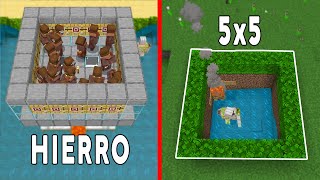 3 GRANJAS de HIERRO para MINECRAFT BEDROCK 120 [upl. by Dloniger277]